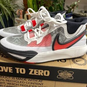 Nike Kyrie 8 GO White and University Red-Black Sneakers